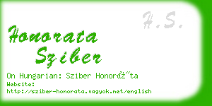 honorata sziber business card